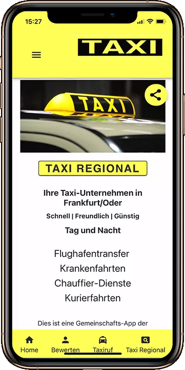 App für ein Taxiverzeichnis App für ein Taxiverzeichnis